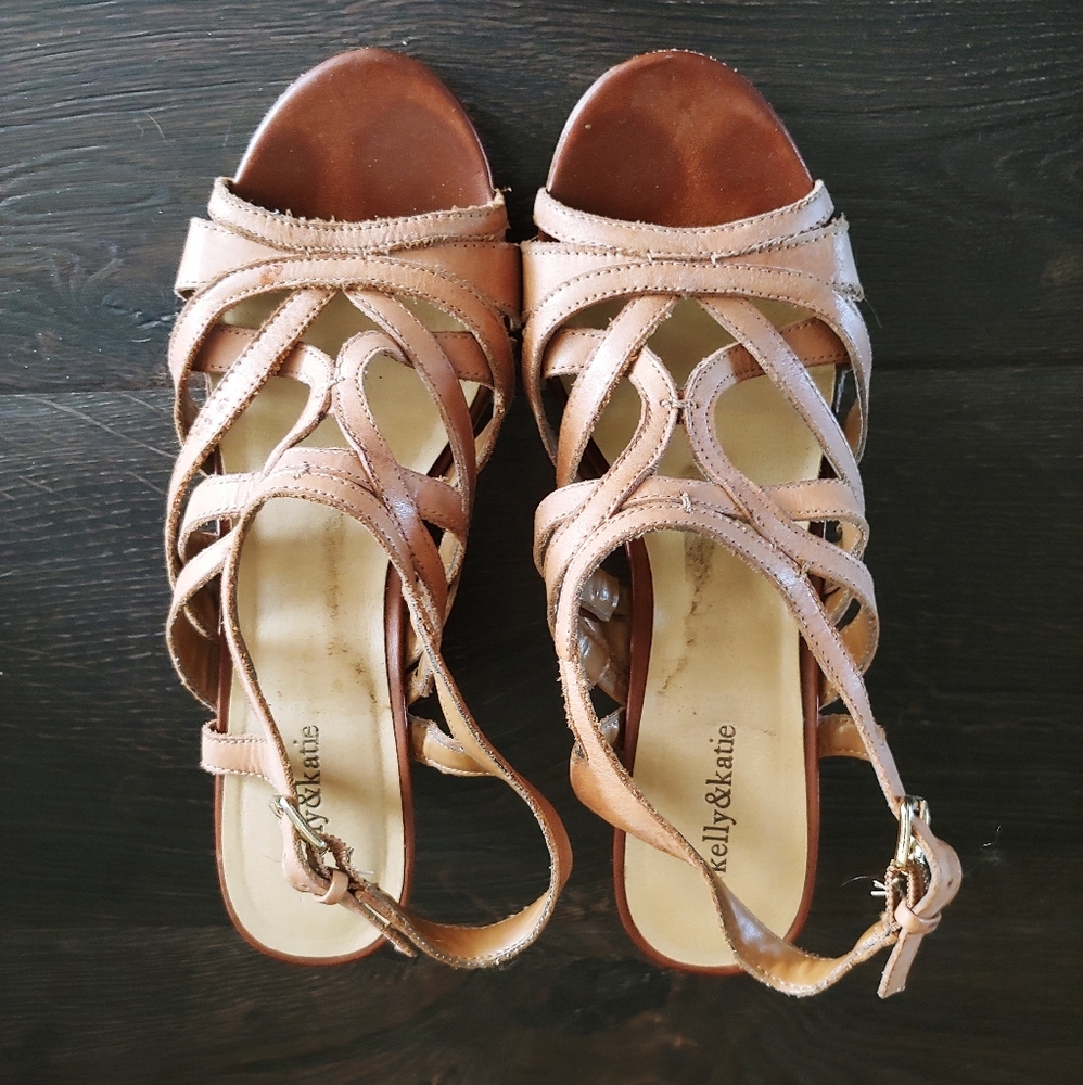 Kelly and Katie cork side wedges